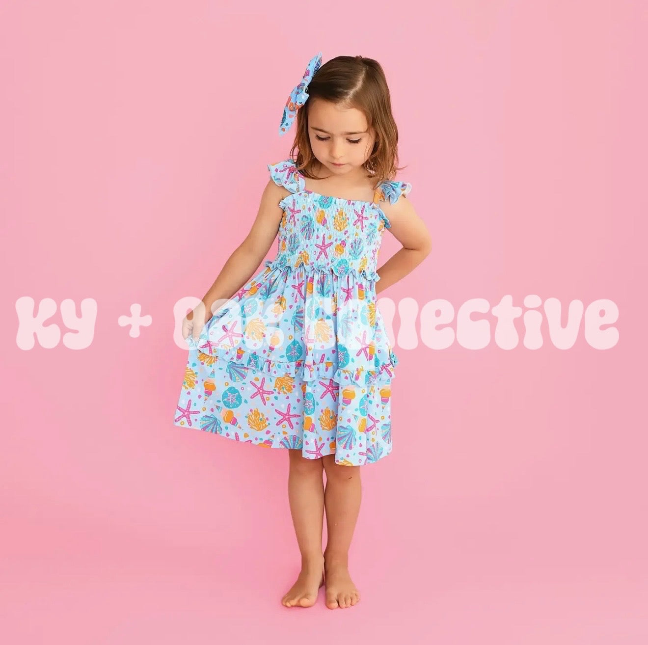 Bamboo Smocked Dress | Sea Vibes