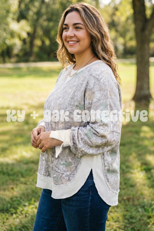Light Camo Long Sleeve Top