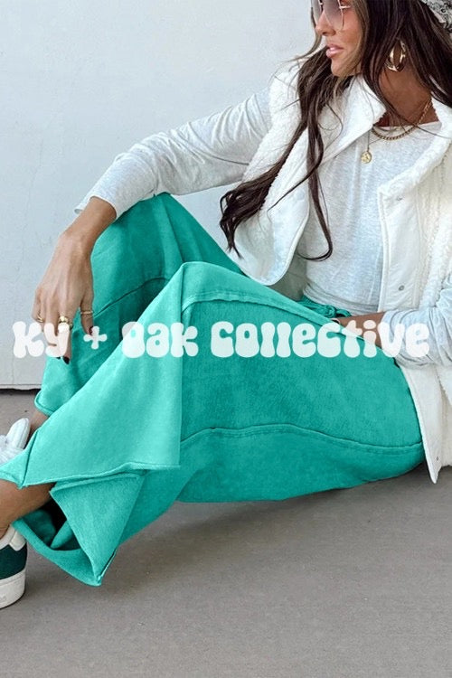 Sea Green Mineral Wash Flares