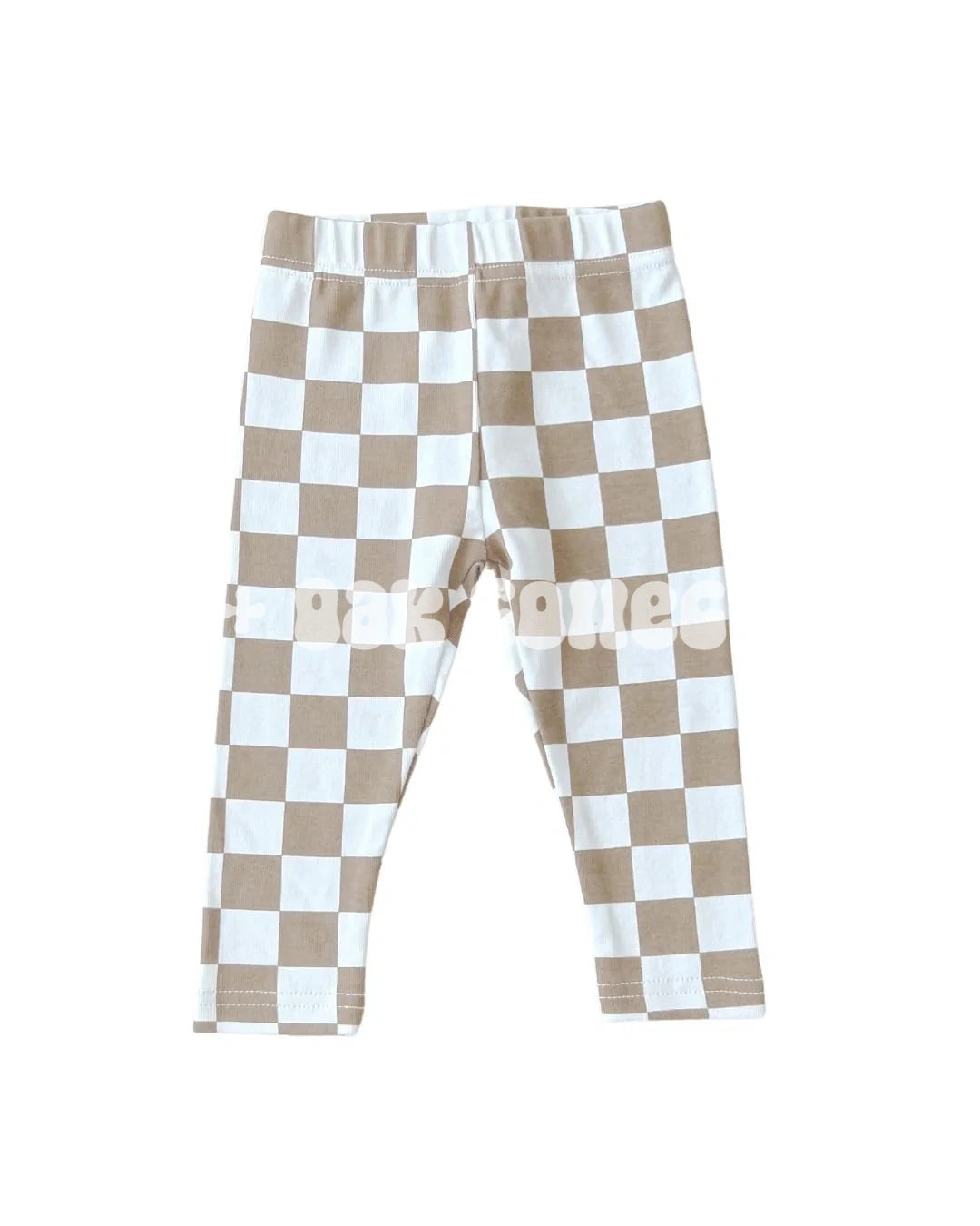 Checkered Leggings | Latte - RTS