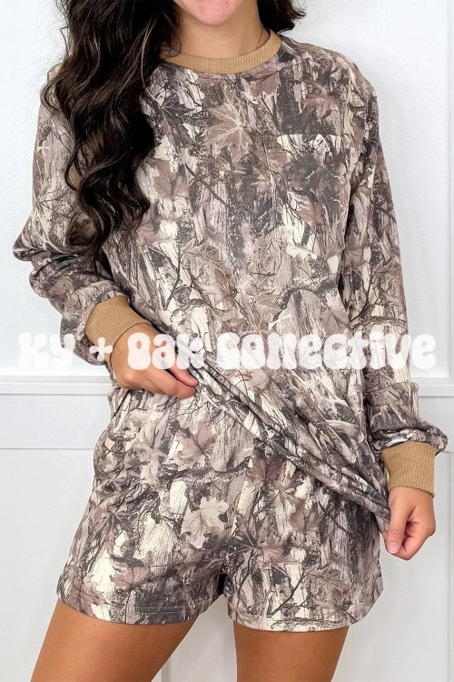 Camo Long Sleeve Lounge Set