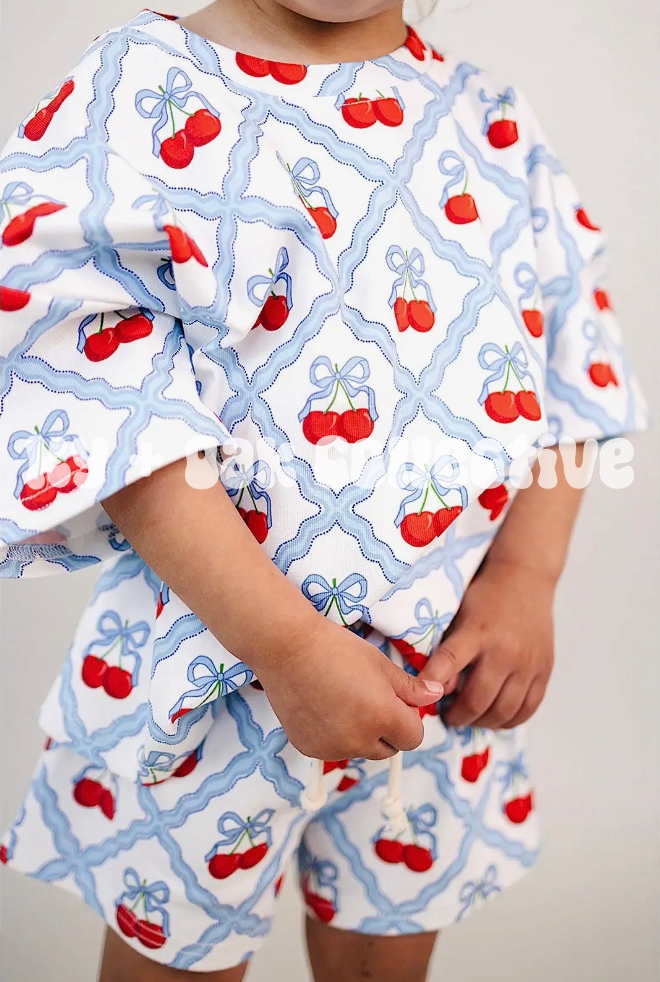 Shorts Set | Cherry Bows - RTS