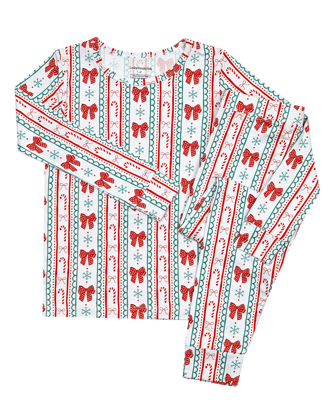 Bamboo Two Piece Set | Retro Candy Cane