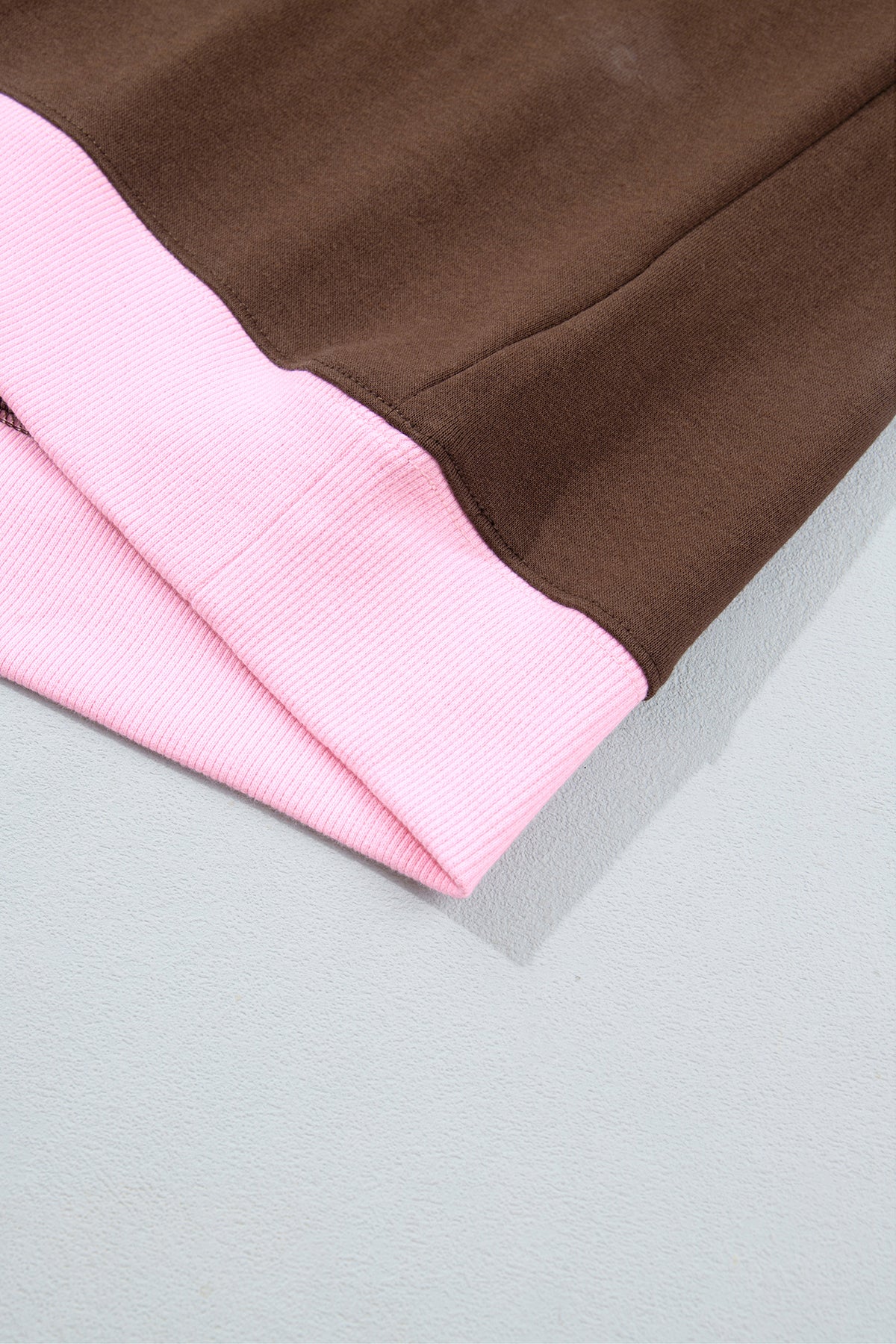 Colorblock Trim Crewneck Long Sleeve Pullover Sweatshirt