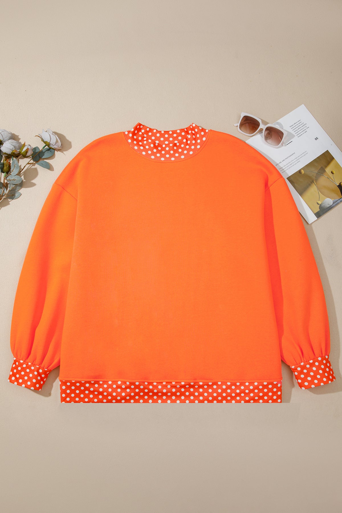 Polka Dot Accents Sweatshirt