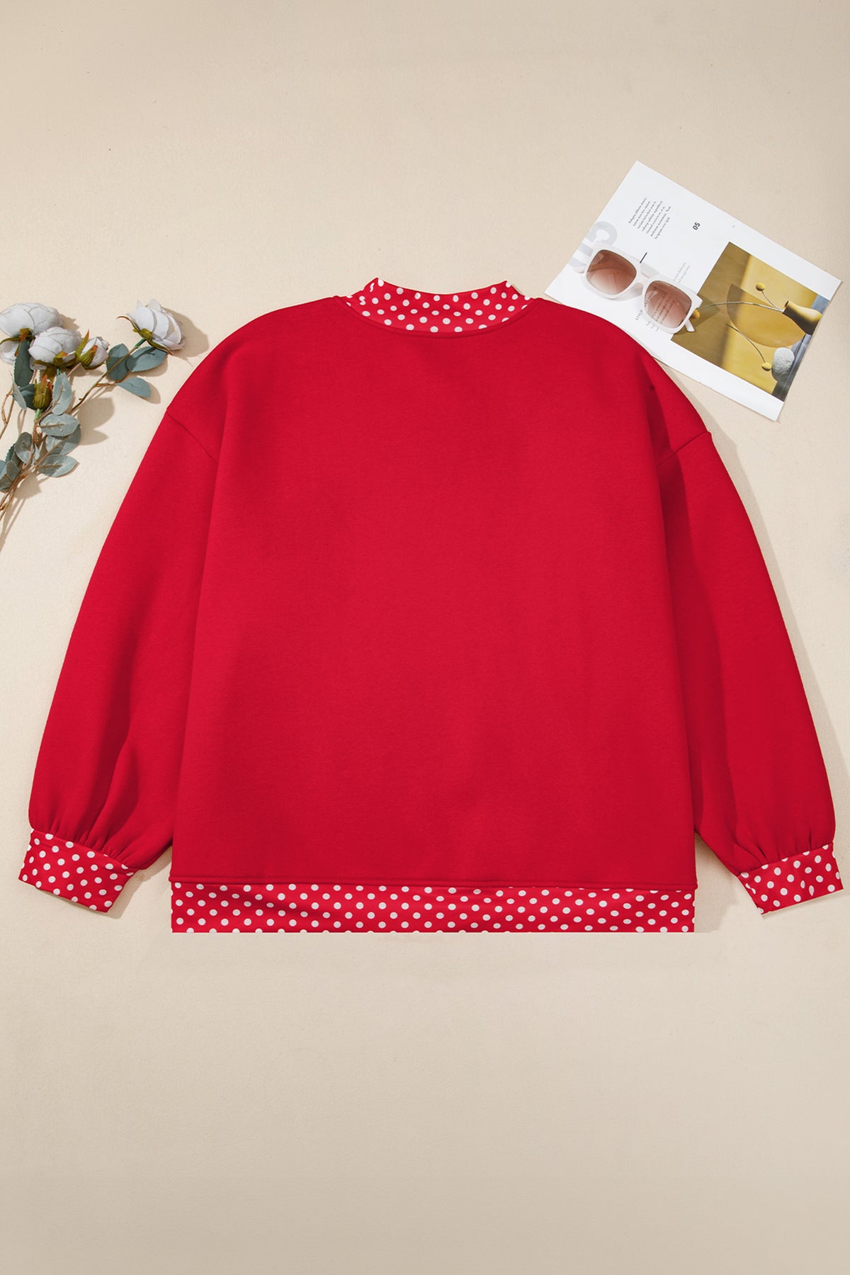 Polka Dot Accents Sweatshirt