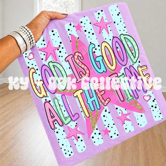 God Is Good All The Time Dotted Stripes