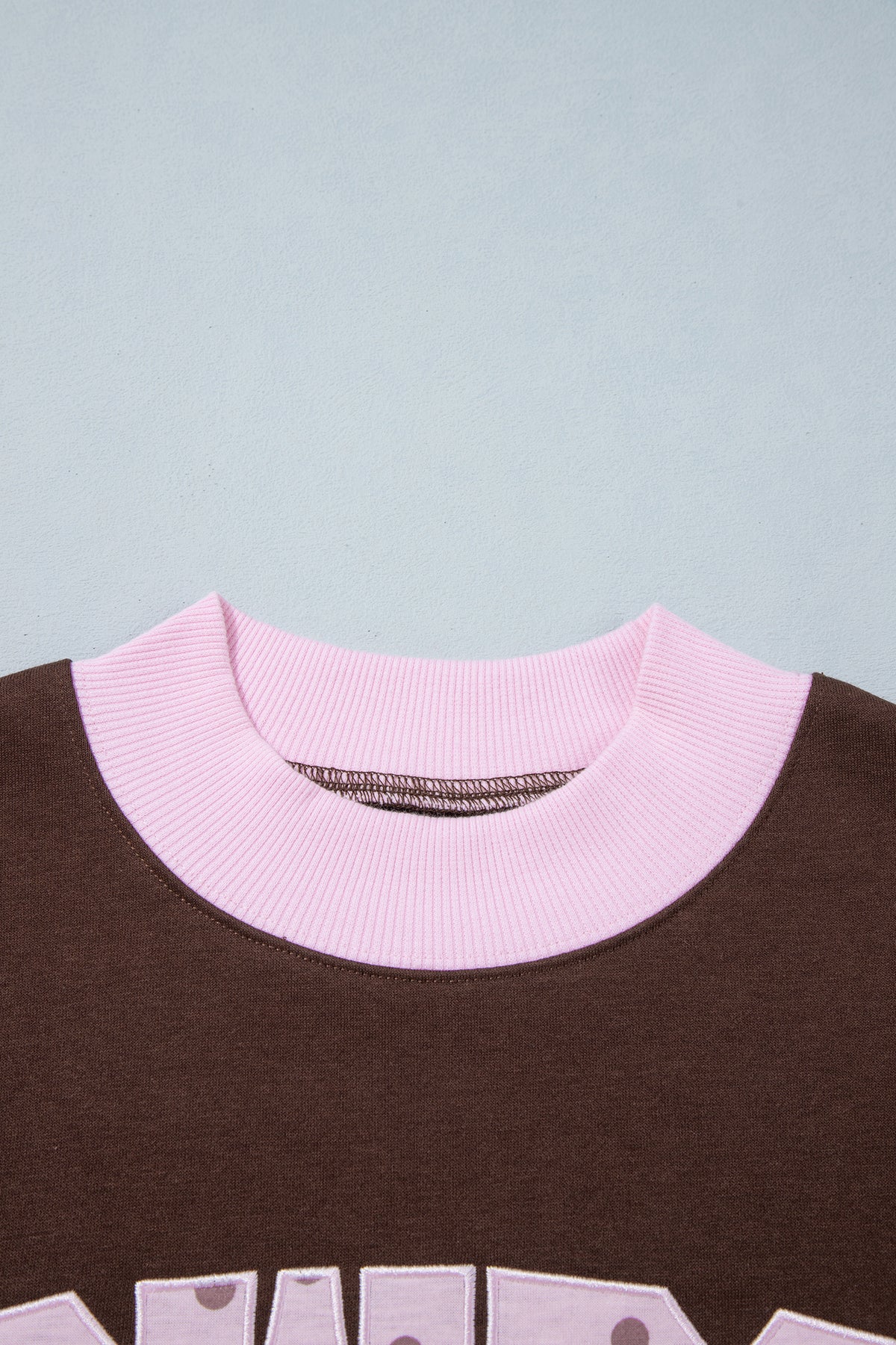 Polka Dot Letter Graphic Colorblock Sweatshirt