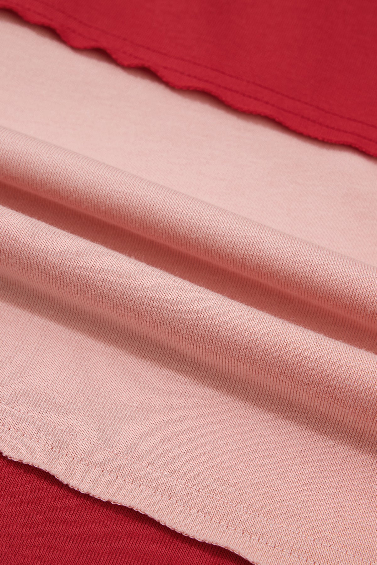 Raw Seam Colorblock Wide Leg Ankle Length Pants