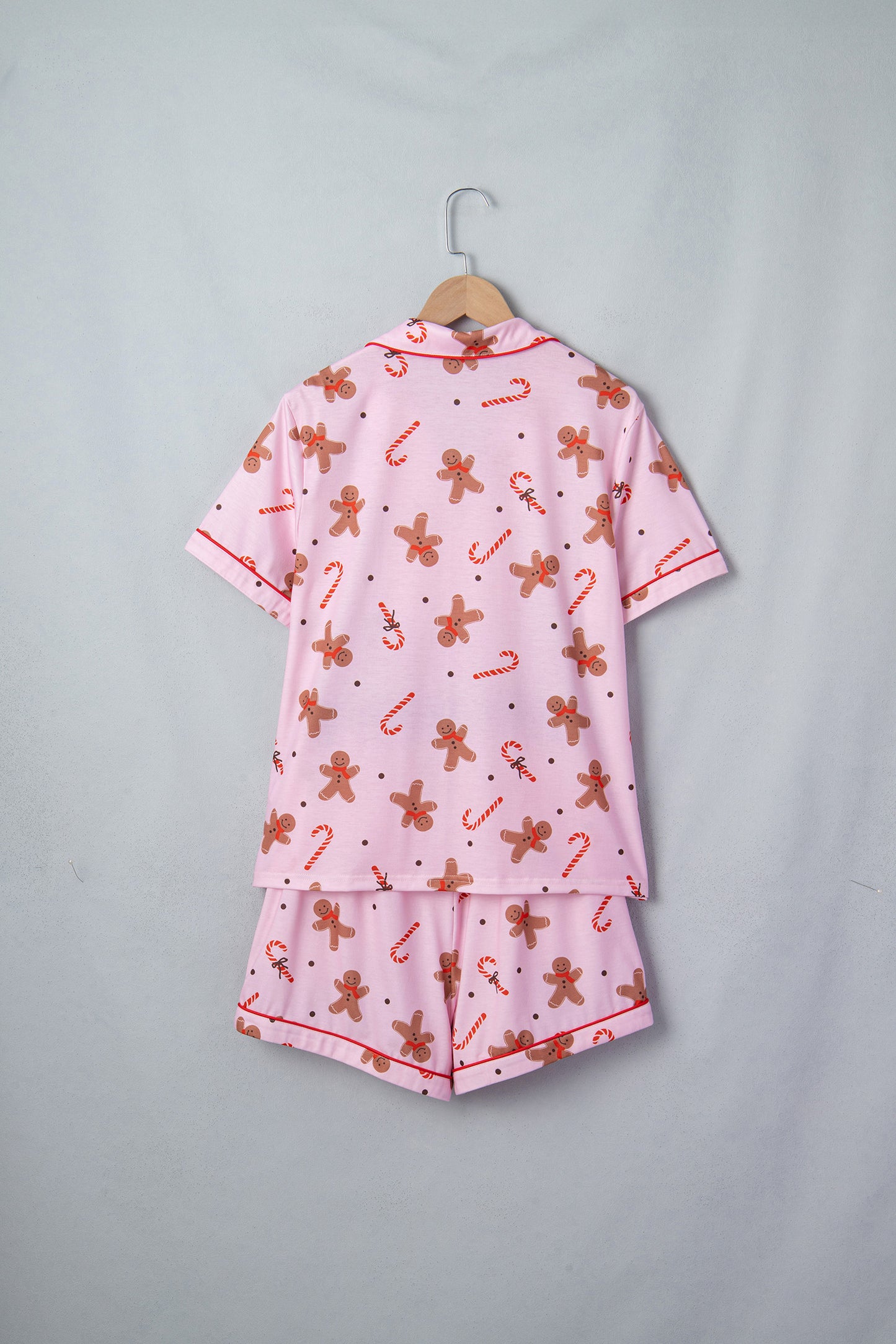 Pink Short Sleeve Lounge Set