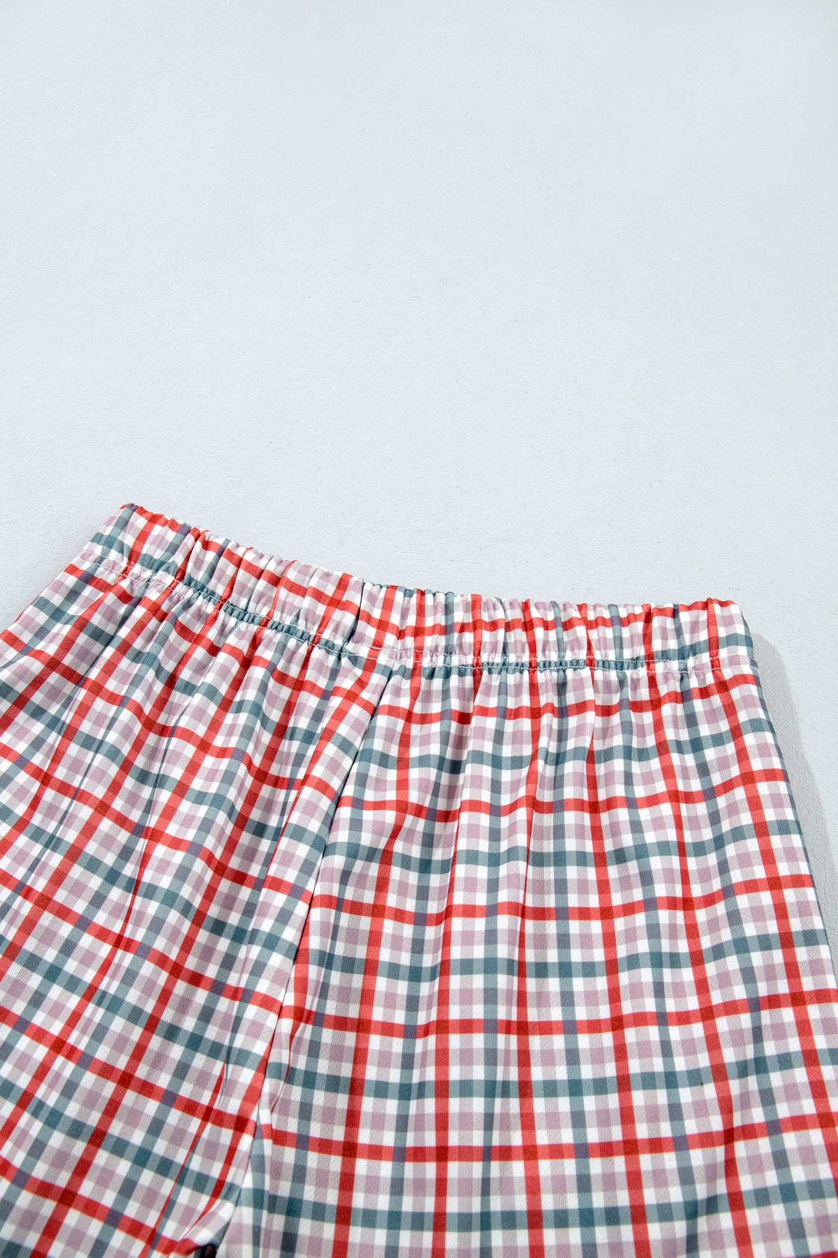 Plaid MERRY Holiday Long Sleeve Top and Shorts Set