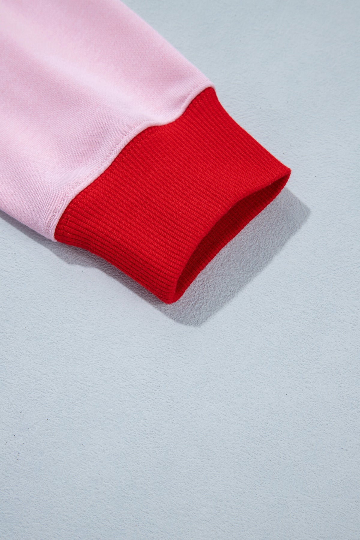 Colorblock Trim Crewneck Long Sleeve Pullover Sweatshirt