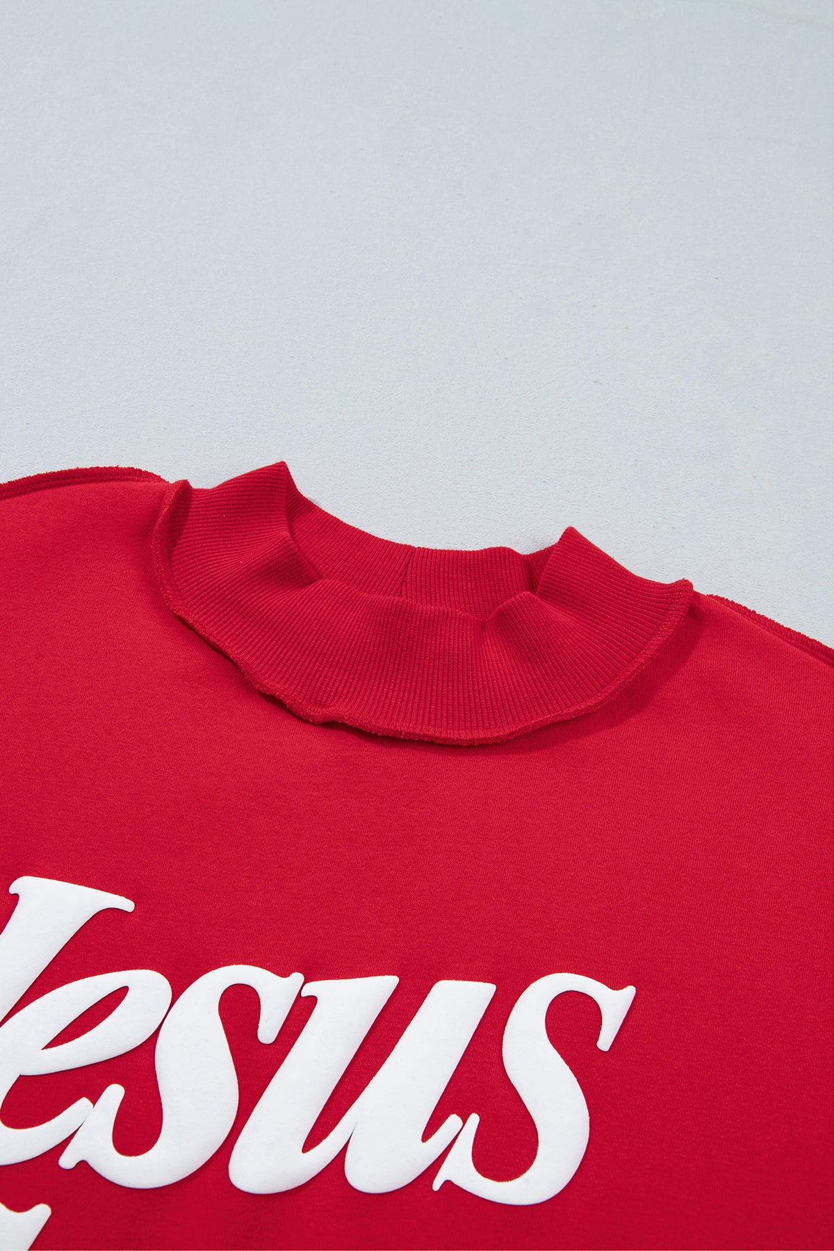 Fiery Red Jesus Saves Baggy Sweatshirt