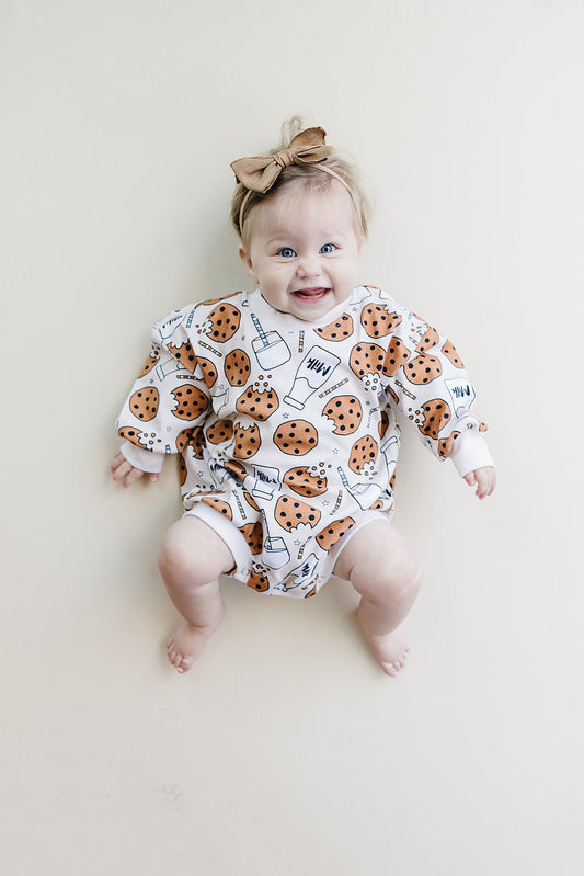 Bubble Romper | Milk & Cookies