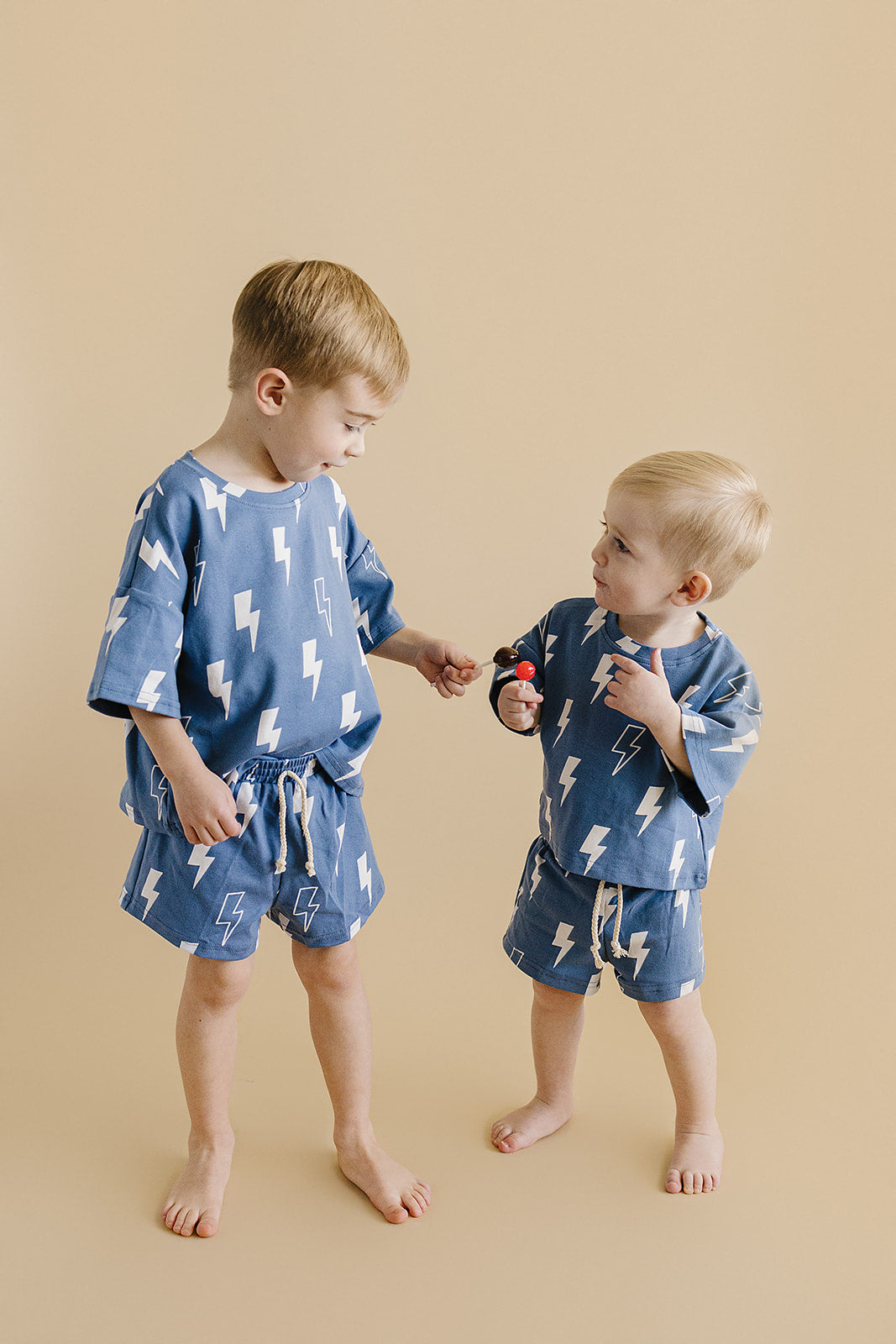 Shorts Set | Blue Bolts