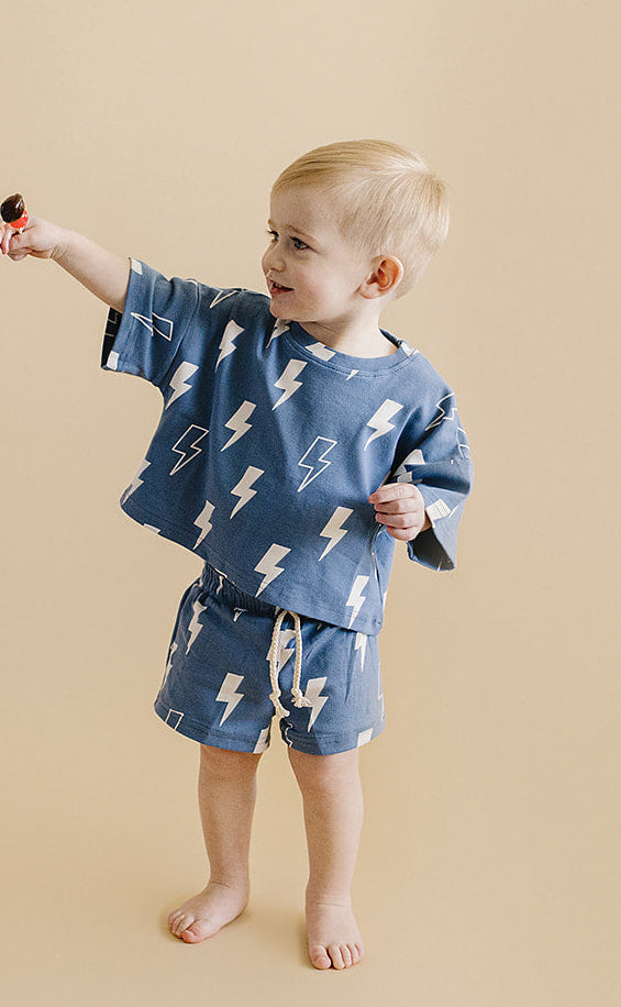 Shorts Set | Blue Bolts