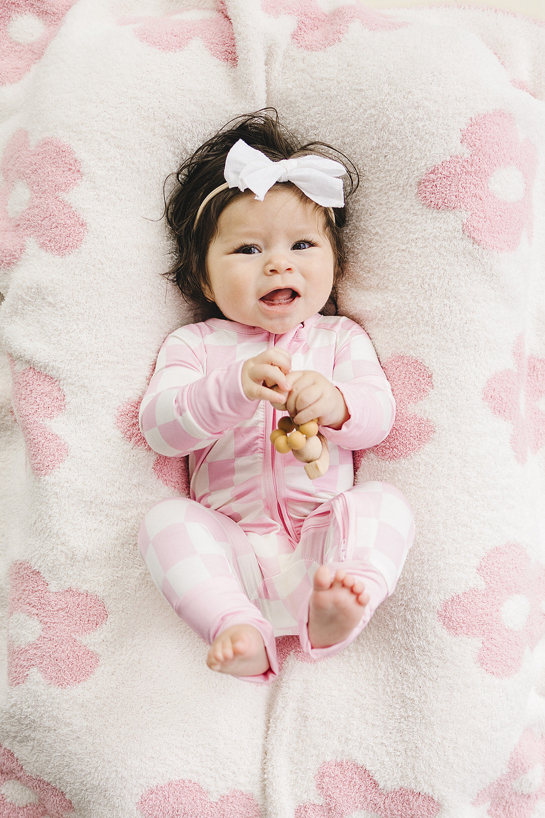 Daisy Fuzzy Blanket | Pink