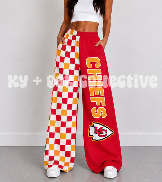 Custom Team Ribbed Wide Leg Pants