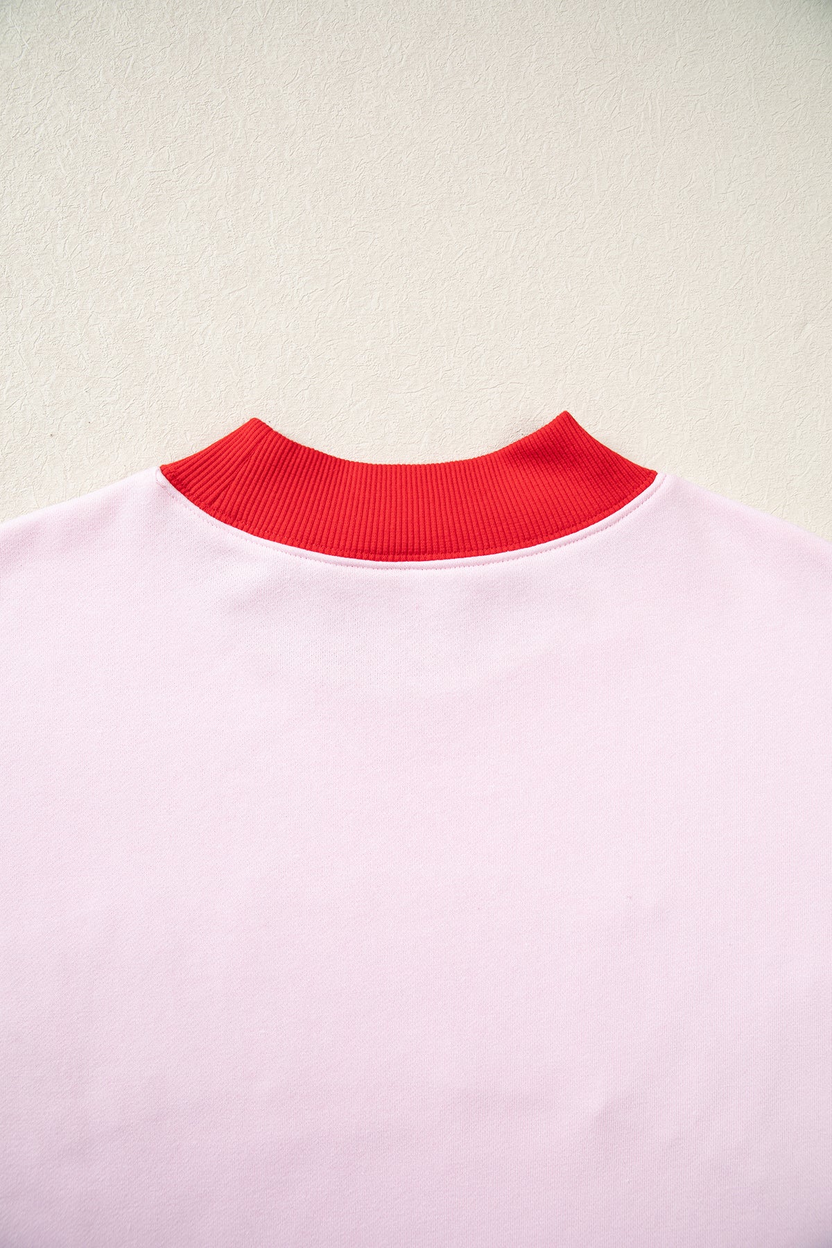 Polka Dot Letter Graphic Colorblock Sweatshirt