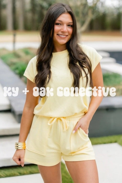 Pastel Yellow Lounge Set