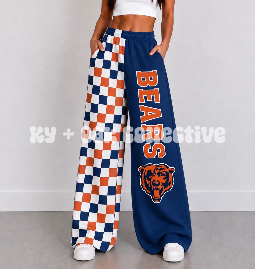 Custom Team Ribbed Wide Leg Pants