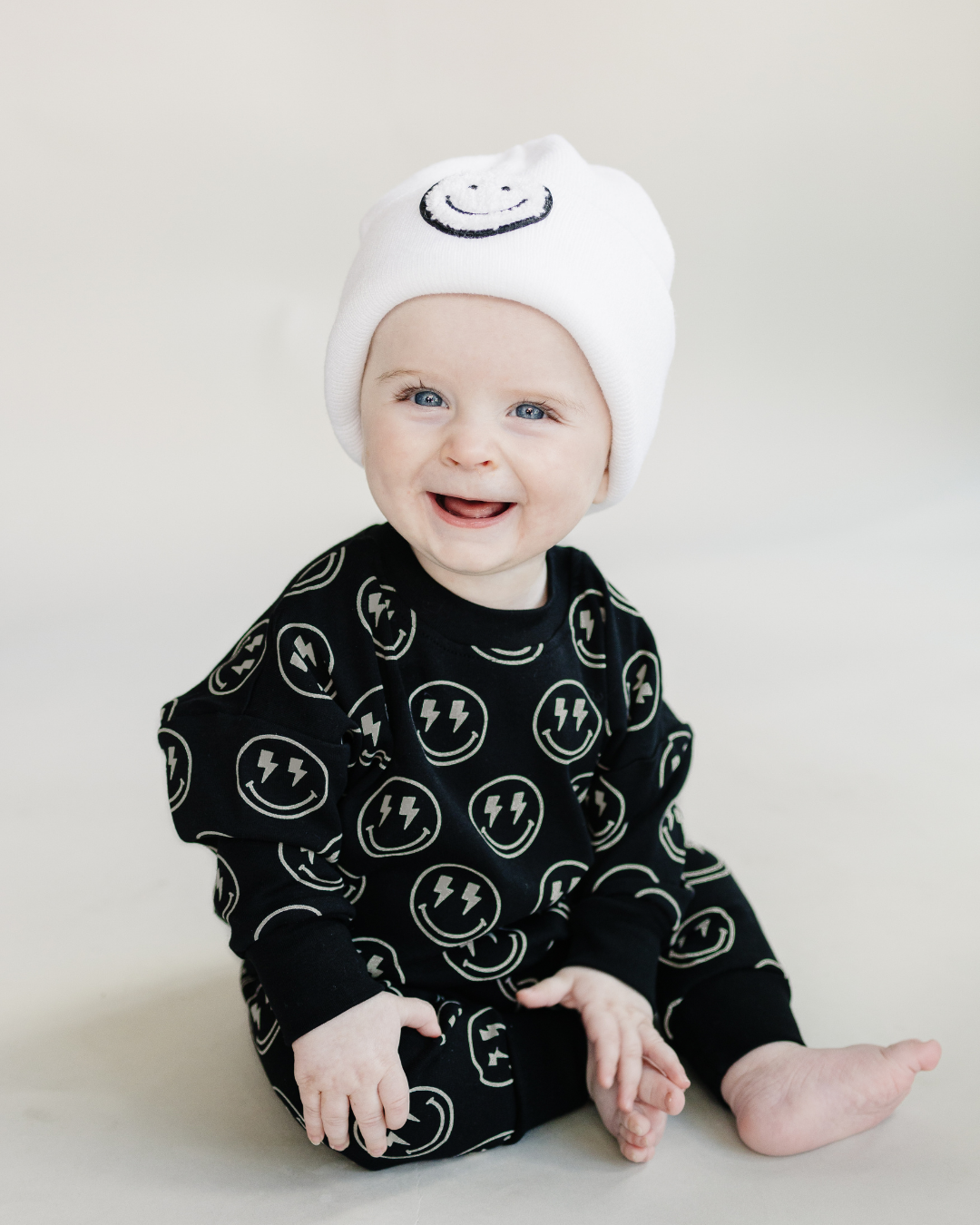 Smiley Beanie | White