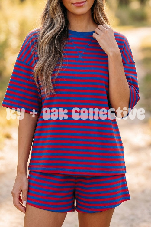 Striped Lounge Set- Multiple Colors