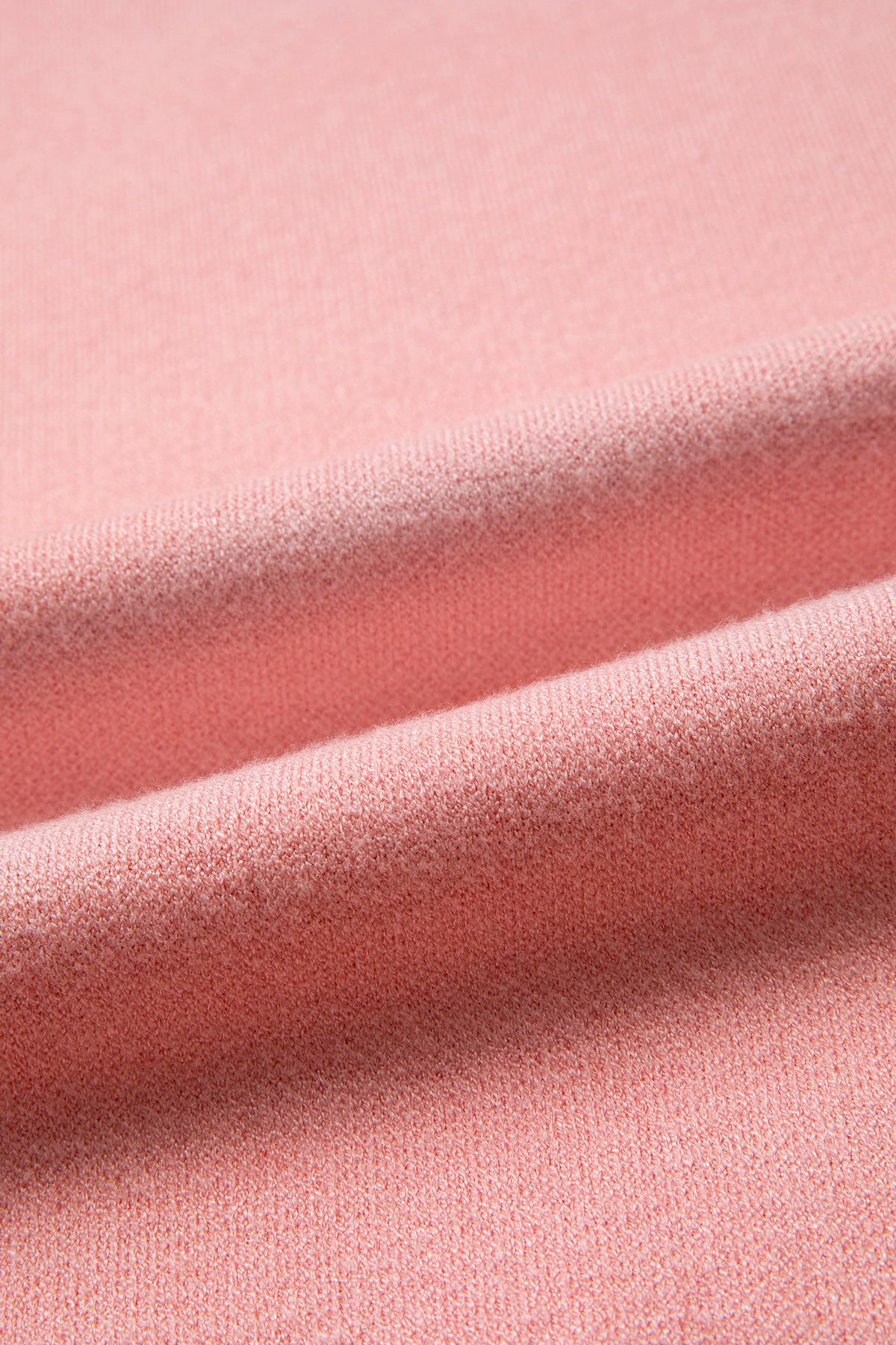 Pink Drop Shoulder Embroidery Sweater