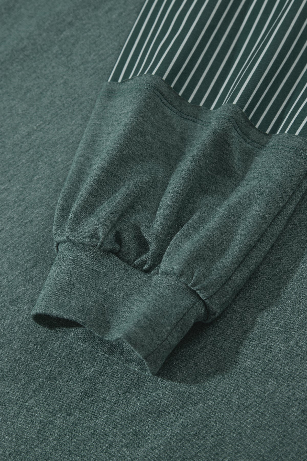Raw Seam Patchwork Long Sleeve Top Pocket Casual Pants Set