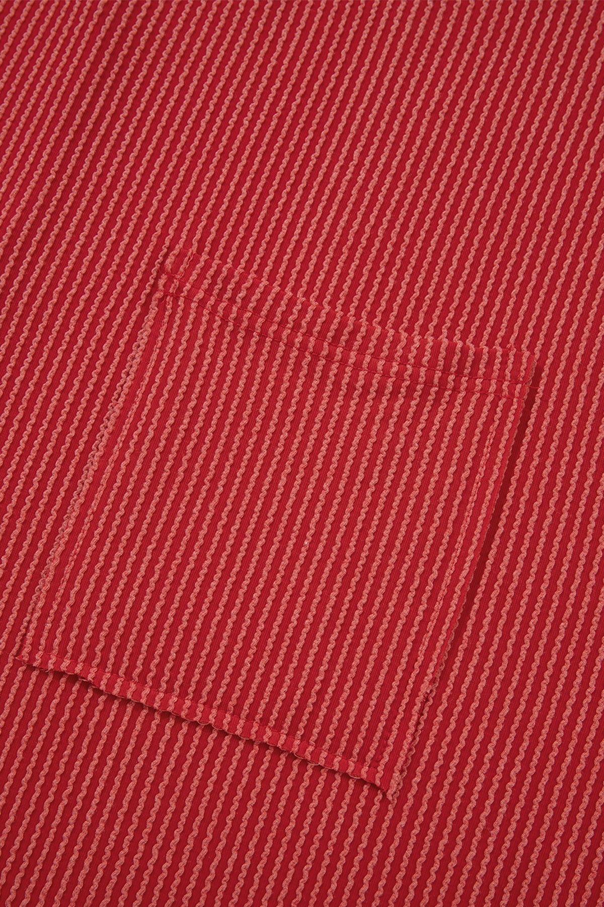 Fiery Red Twist Ribbed Top