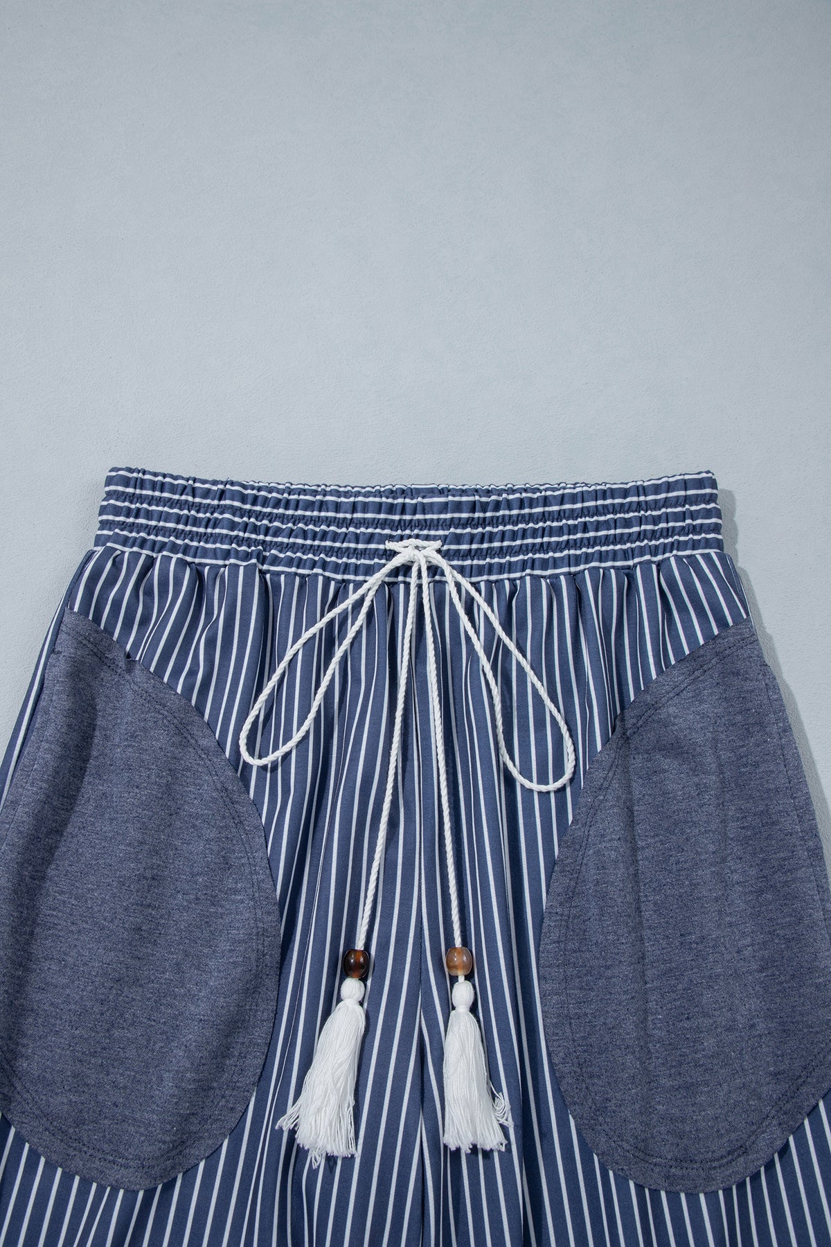 Raw Seam Patchwork Long Sleeve Top Pocket Casual Pants Set