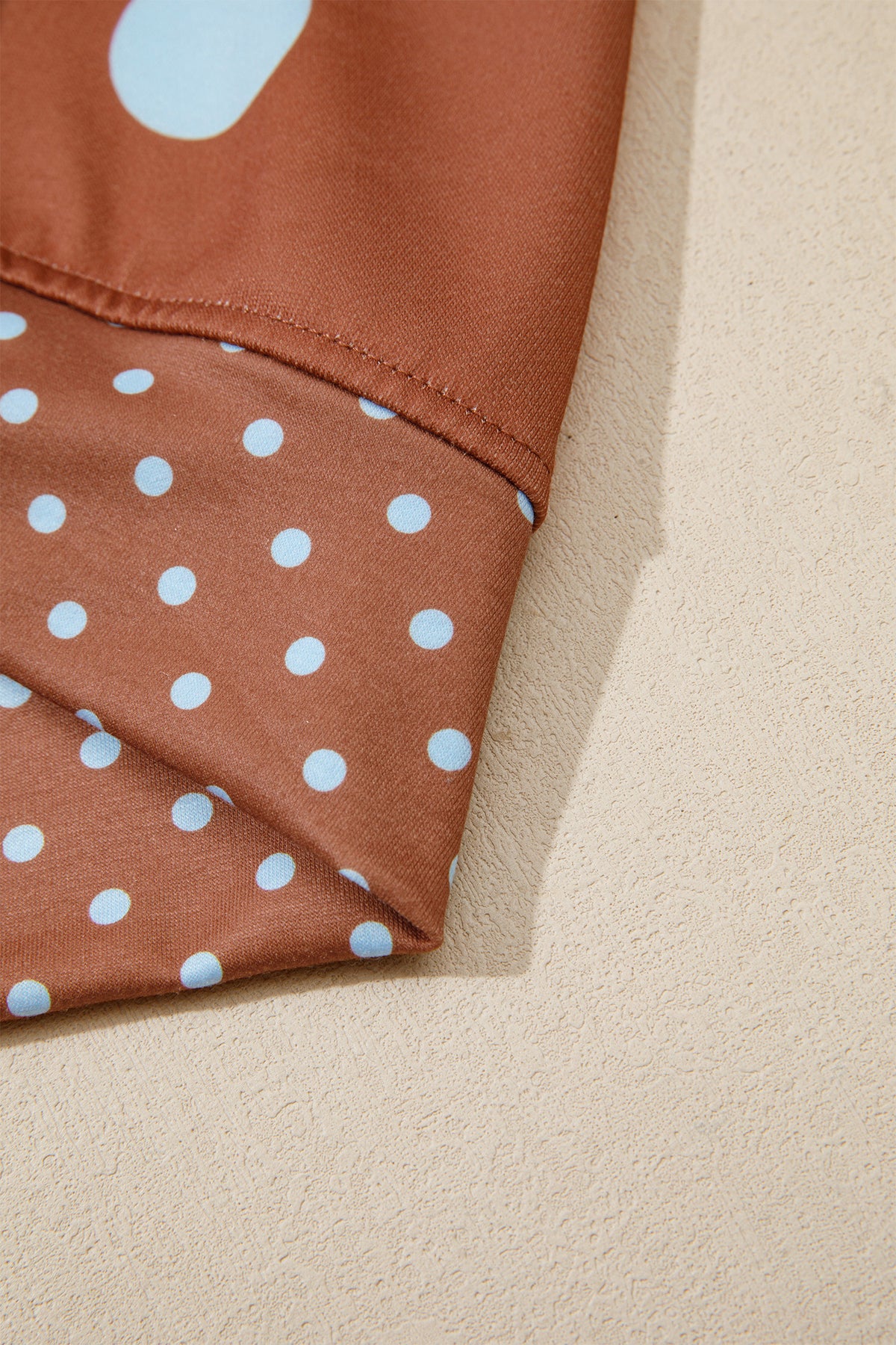 Polka Dot Print Contrast Detail Oversized Sweatshirt