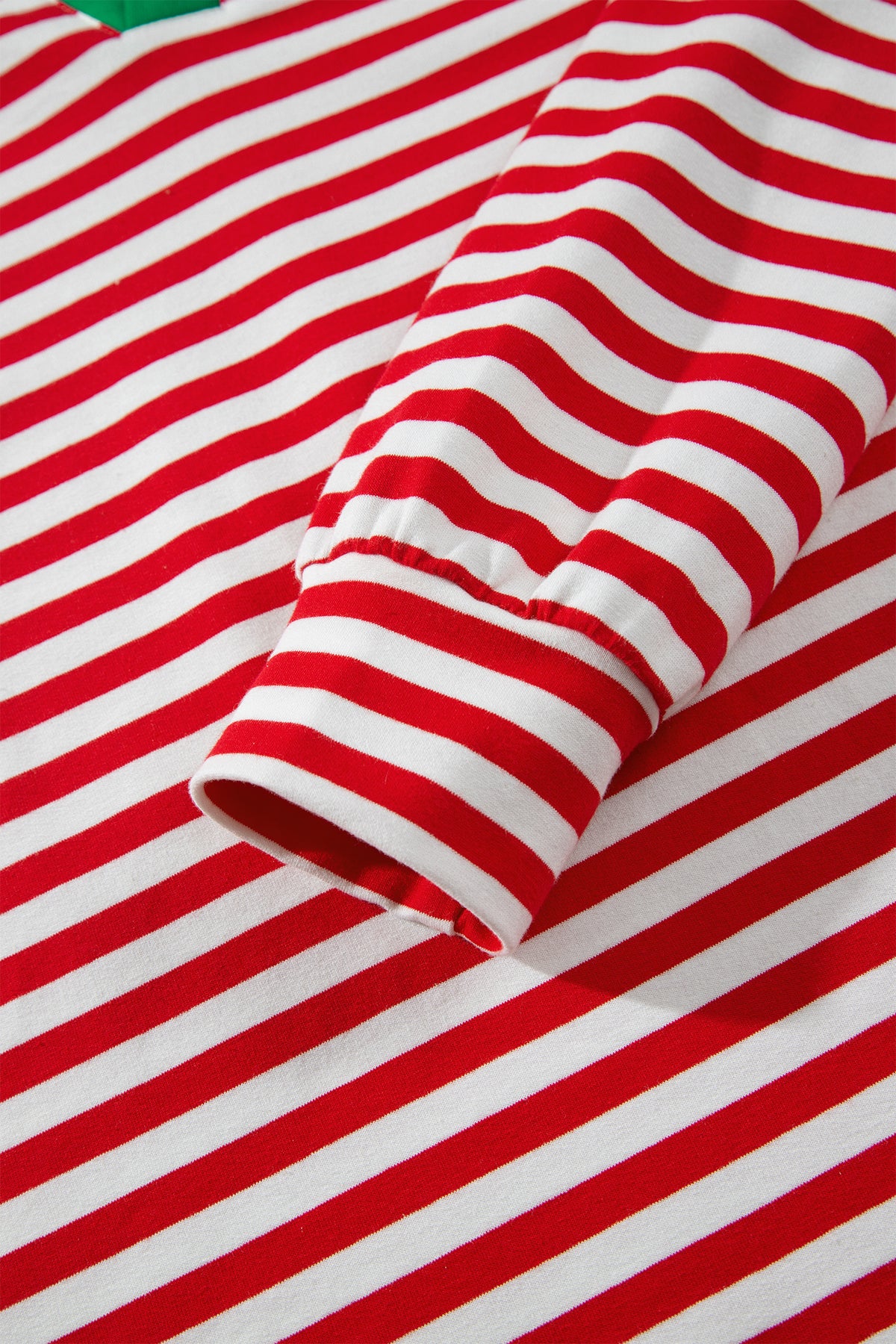 Red Stripe Colorblock Trim Polo Collar Drawstring Elastic Waist Band Set