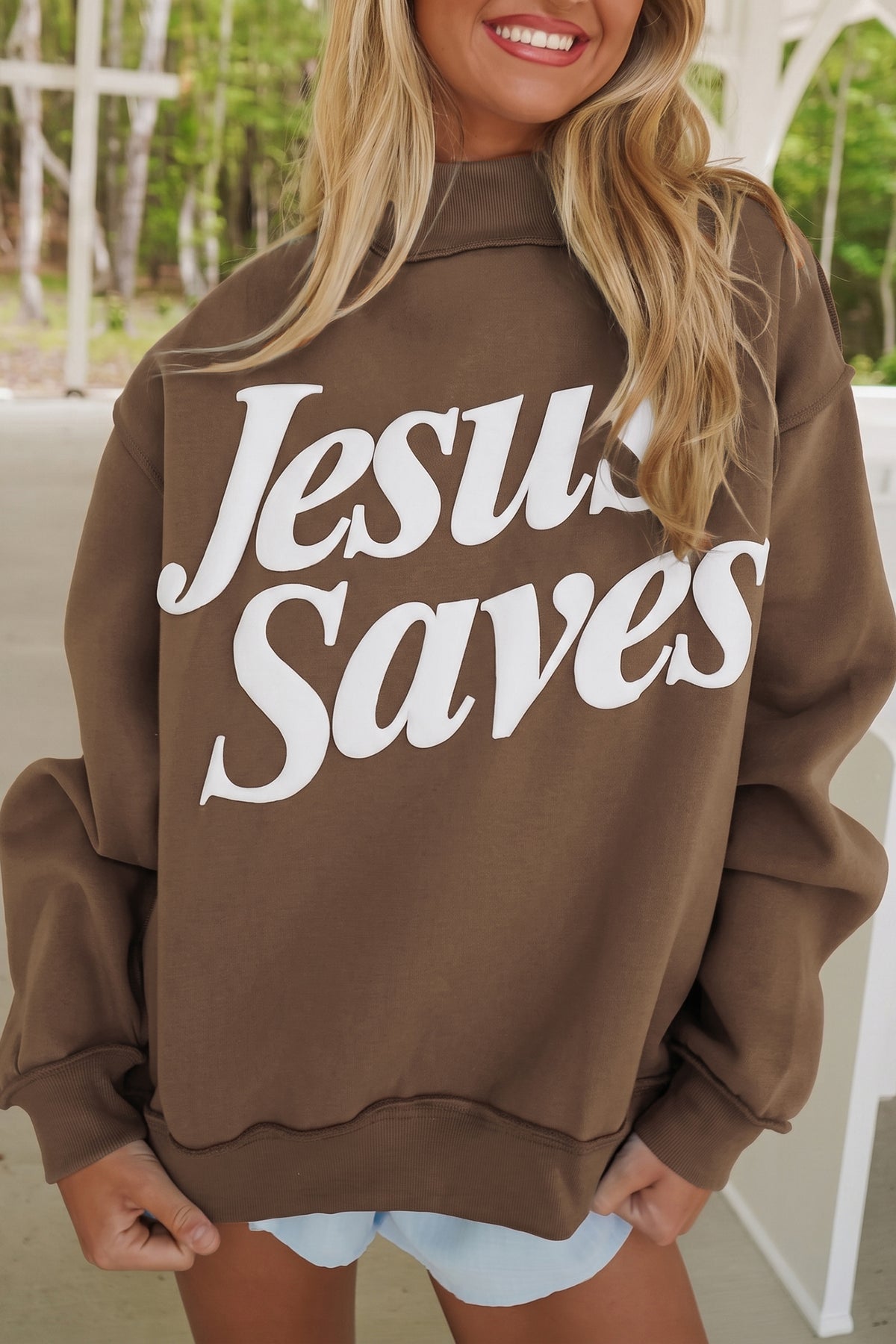 Jesus Saves Baggy Sweatshirt