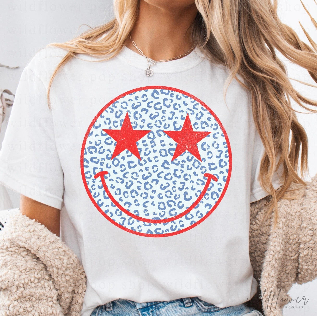 Patriotic Leopard Smiley