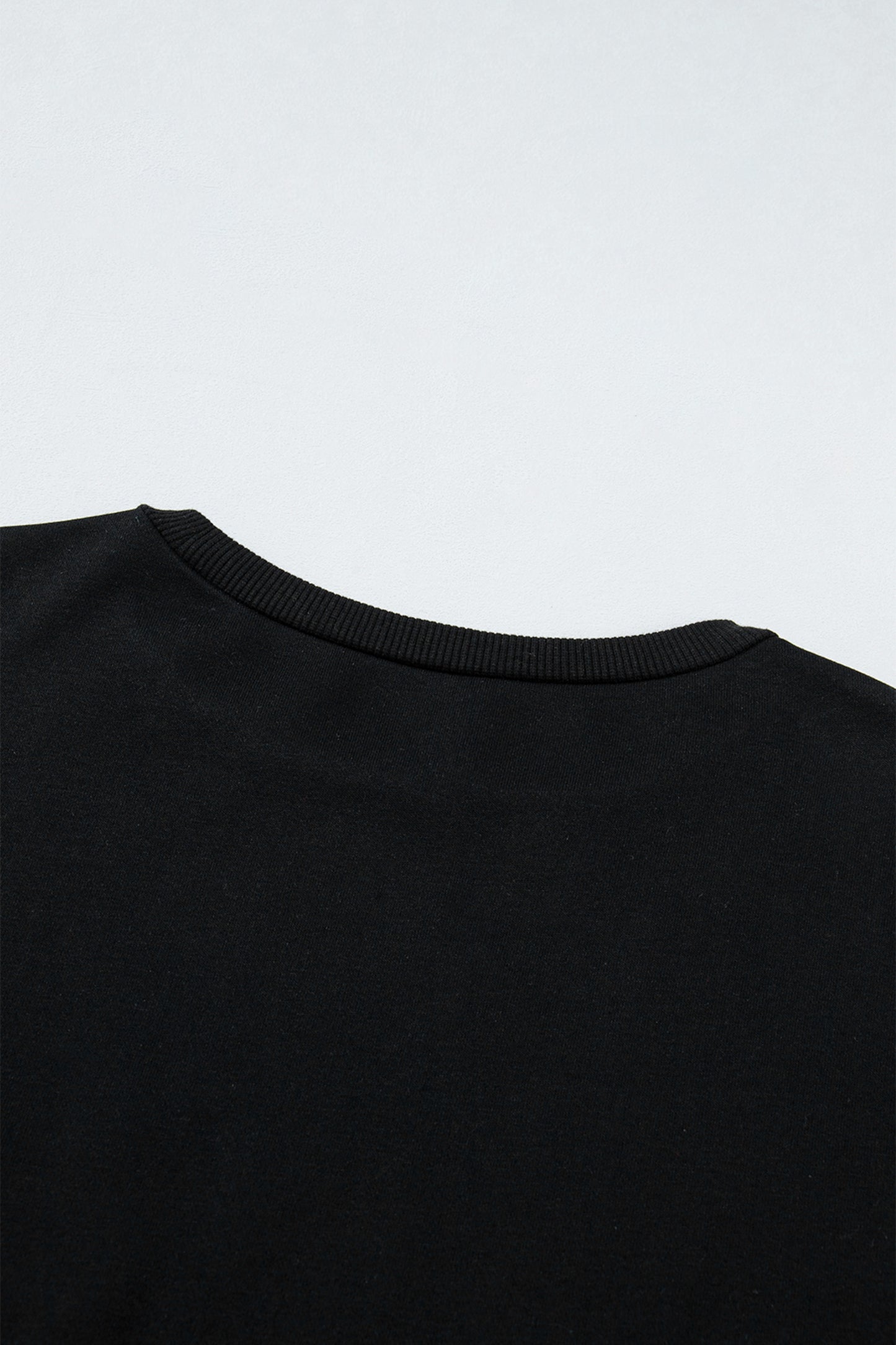 Black Gingham Patch Embroidered Rugby Game Day Stars Sweatshirt