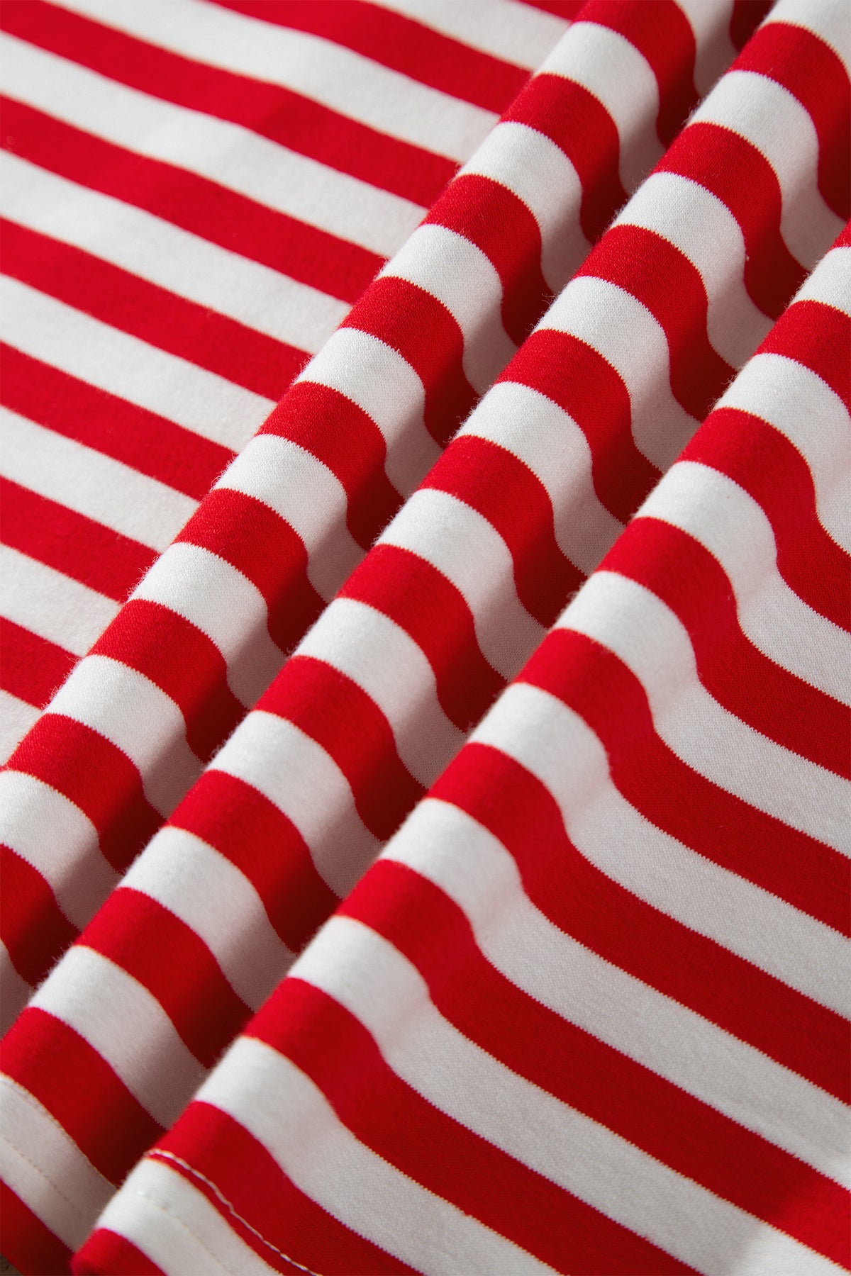 Red Stripe Colorblock Trim Polo Collar Drawstring Elastic Waist Band Set