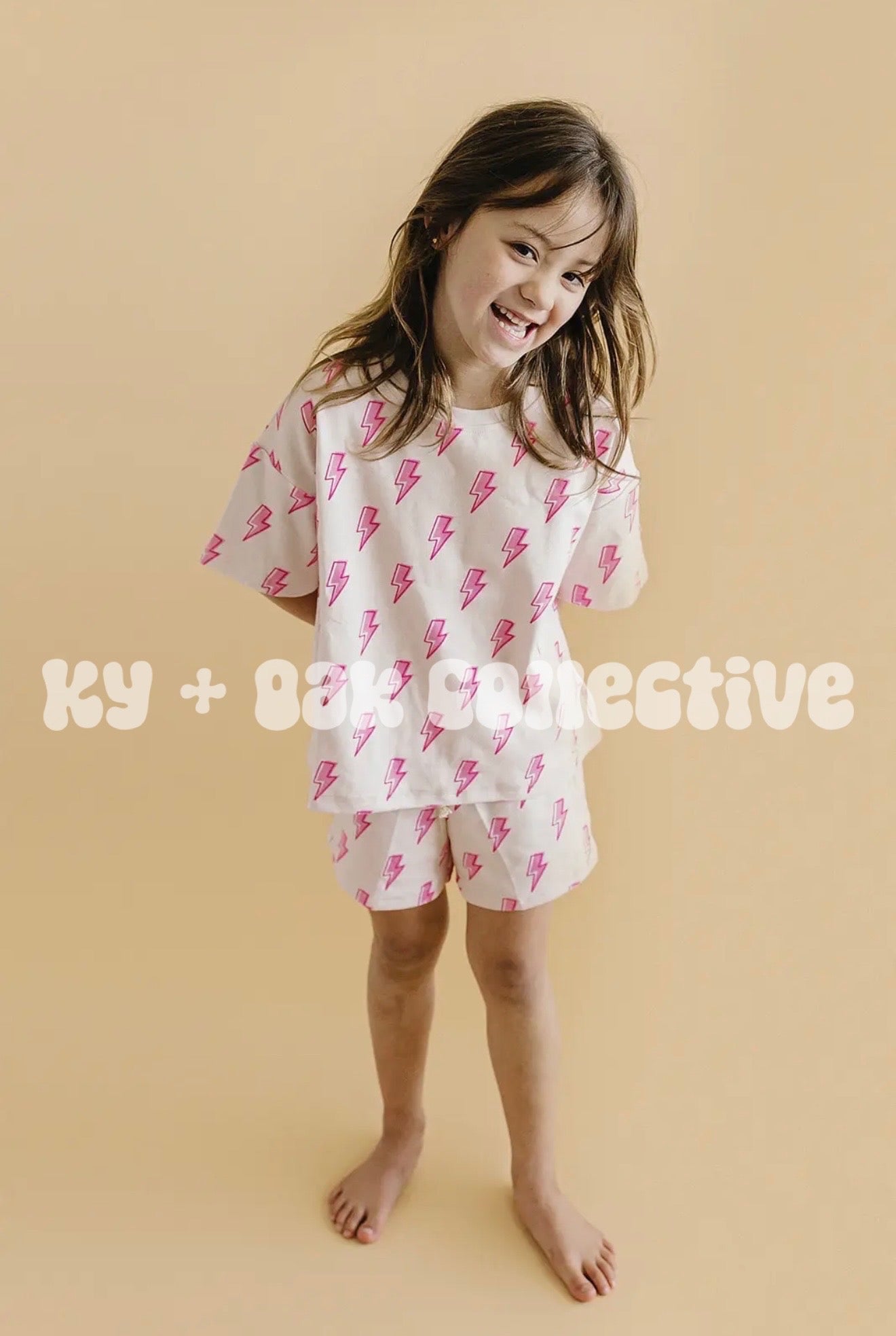 Shorts Set | Pink Bolts - RTS