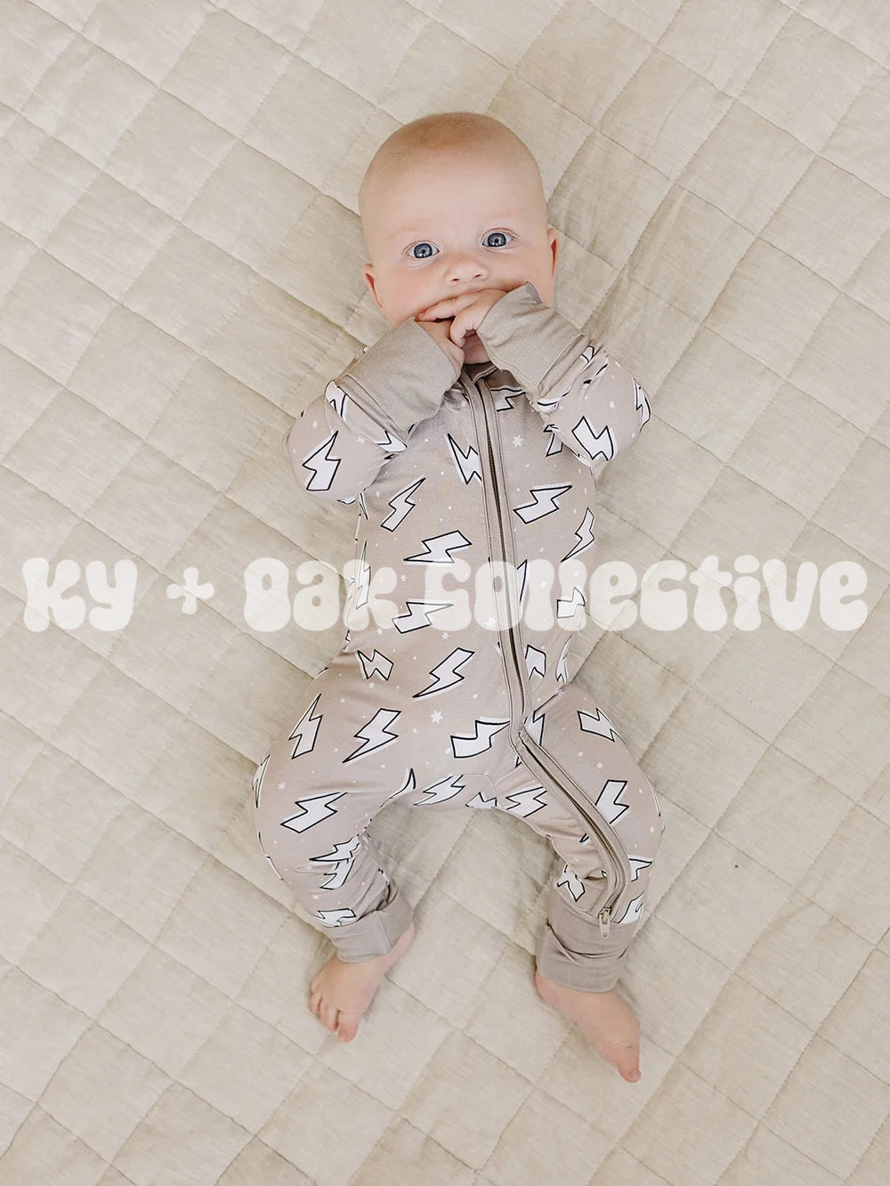Bamboo Zip Romper | Latte Bolts