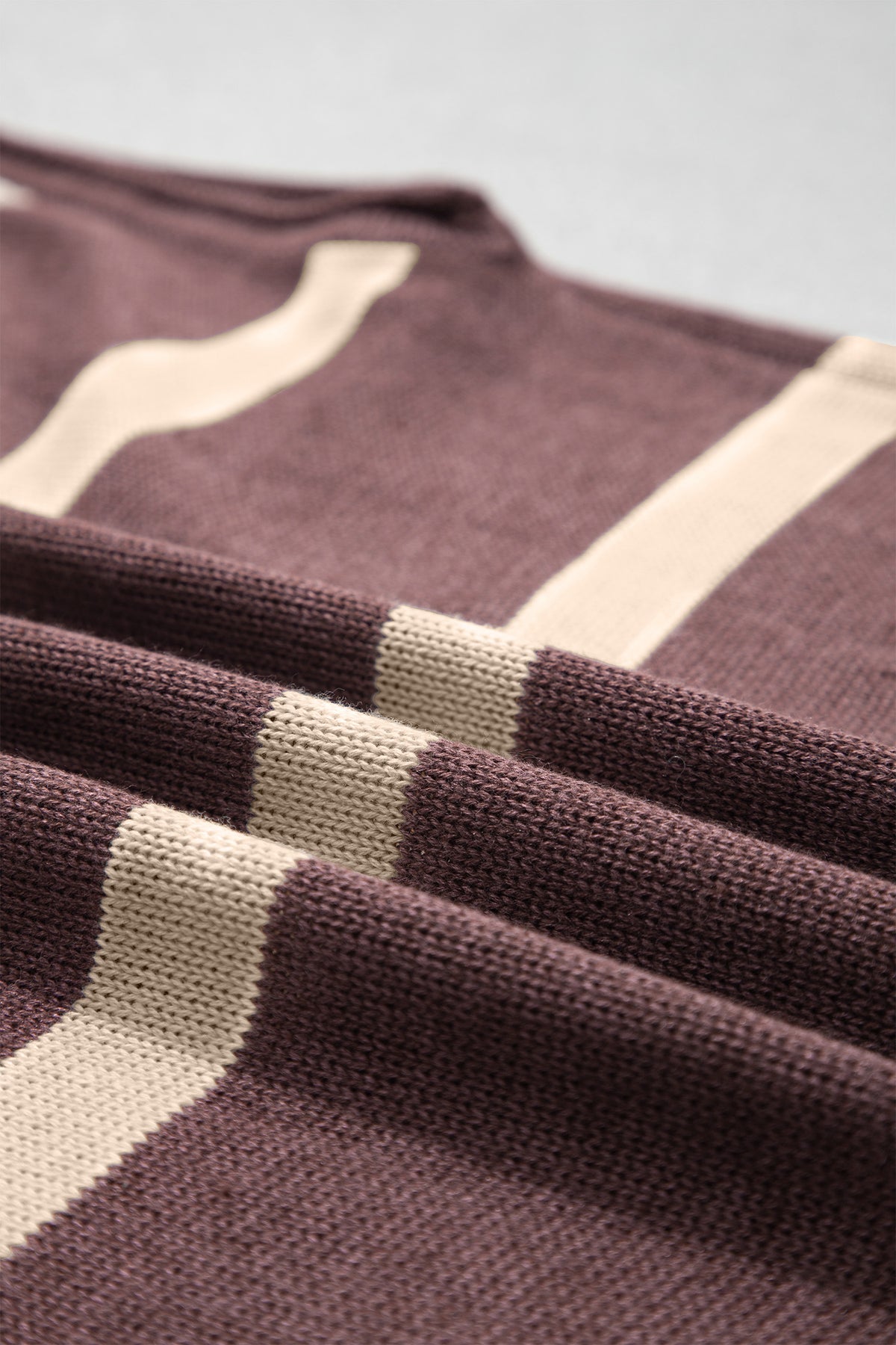 Striped Knit Short Sleeve Sweater