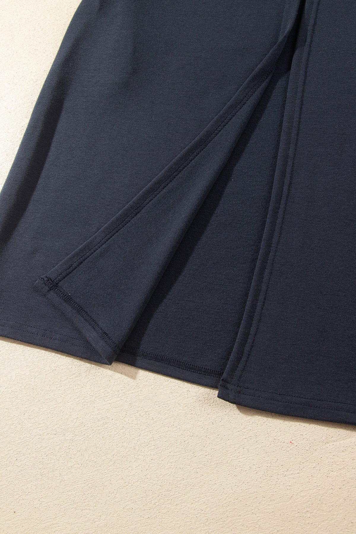 Dirty blue Solid Color Long Sleeve Casual Tunic Shift Cardigan