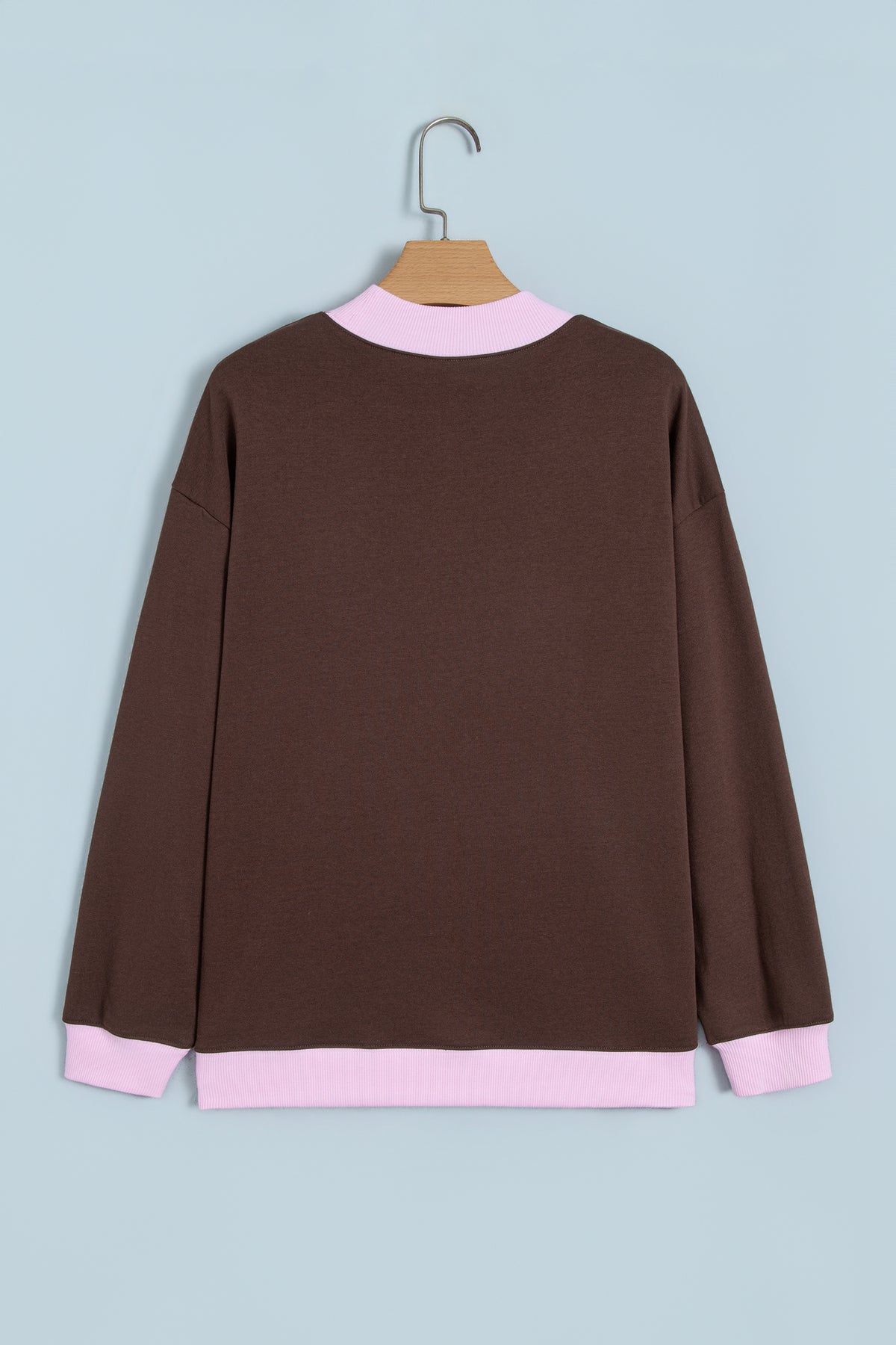 Polka Dot Letter Graphic Colorblock Sweatshirt