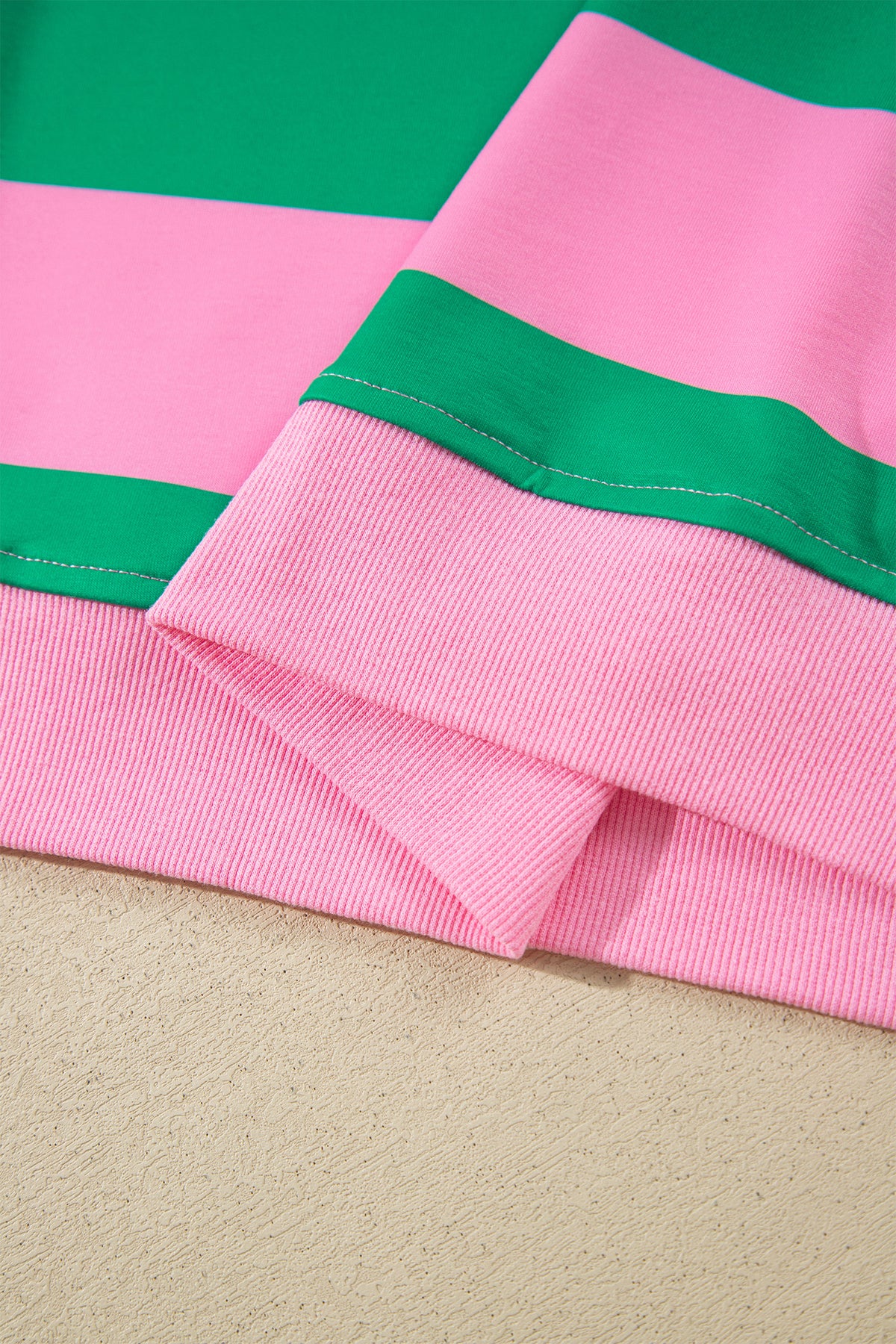Striped Holly Jolly Embroidered Pullover Sweatshirt