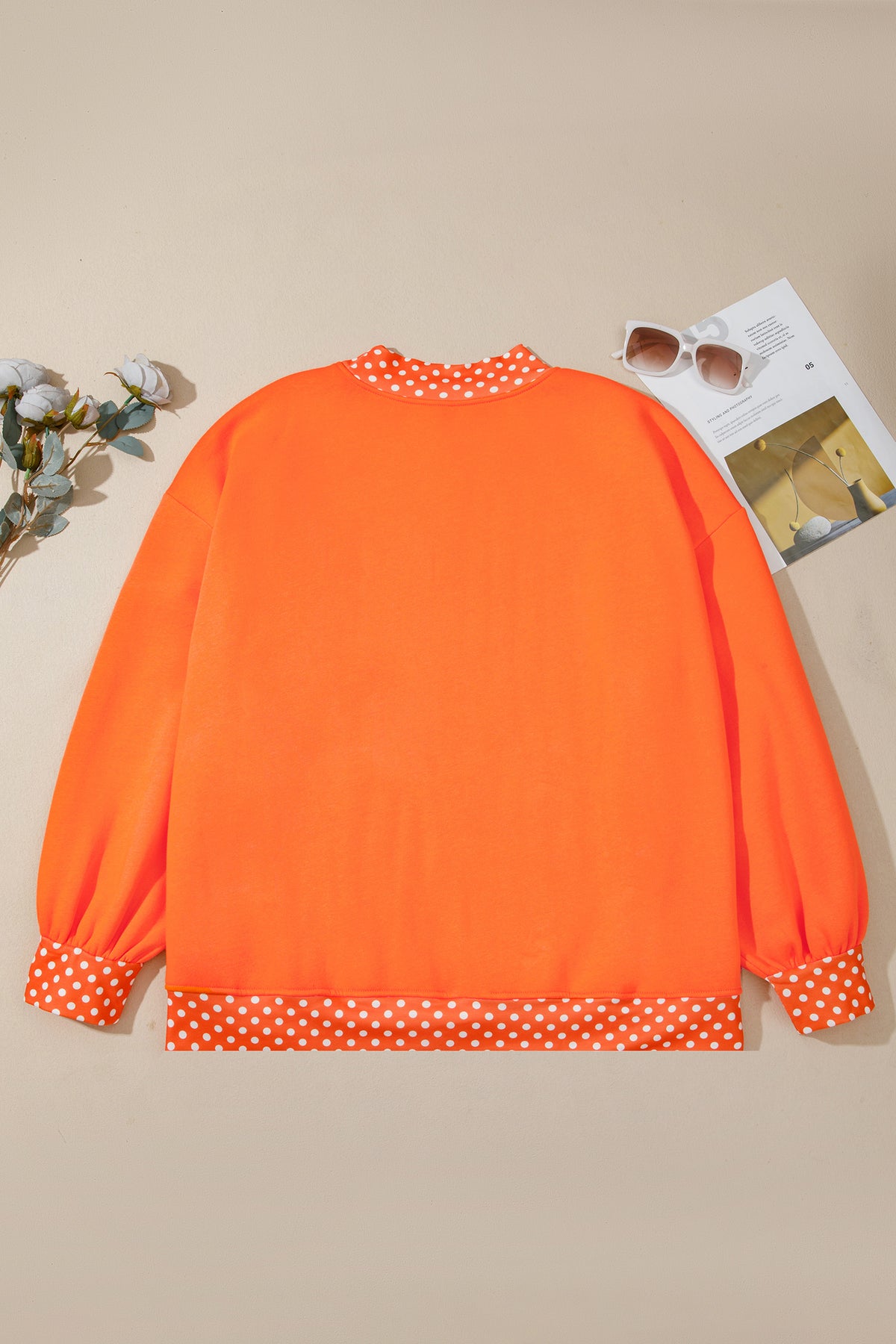 Polka Dot Accents Sweatshirt
