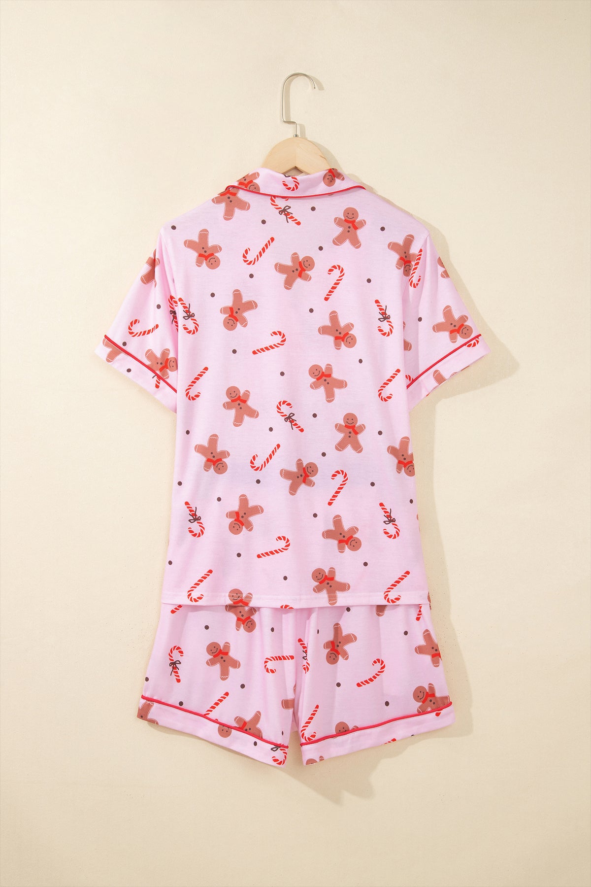 Pink Short Sleeve Lounge Set