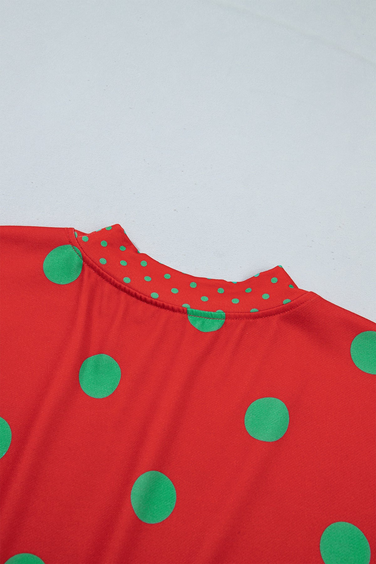 Polka Dot Print Contrast Detail Oversized Sweatshirt