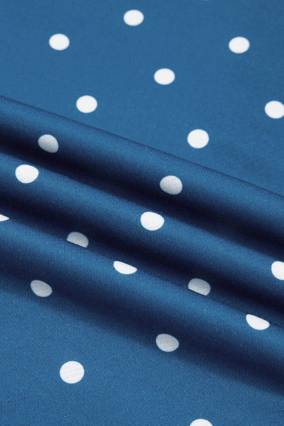 Polka Dot Print Metal Button Collar Casual Pullover