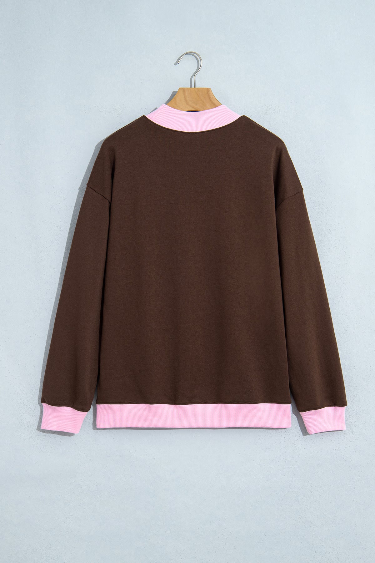 Polka Dot Letter Graphic Colorblock Sweatshirt