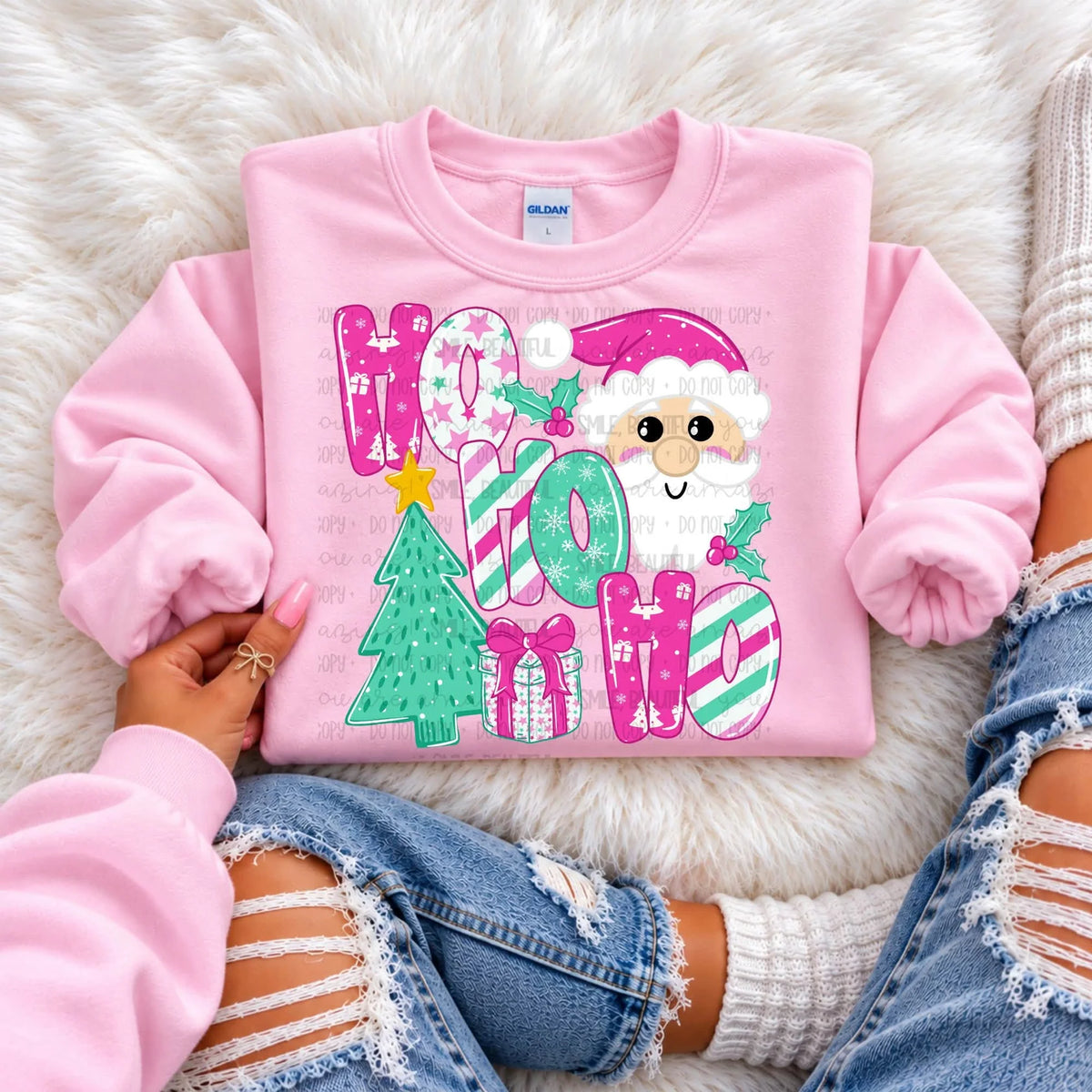 Ho Ho Ho Santa + Tree
