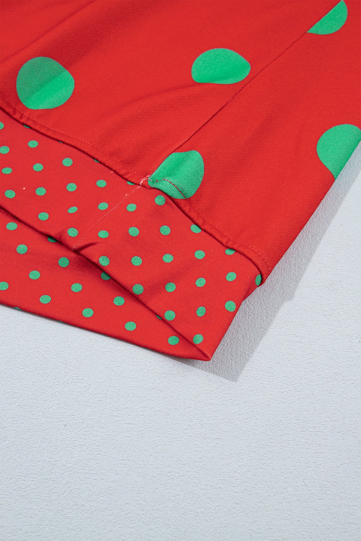 Polka Dot Print Contrast Detail Oversized Sweatshirt